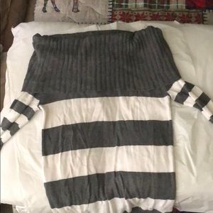 Express light weight off the shoulder sweater